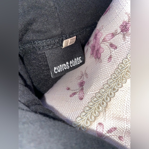 Cupids Curse Y2K style rhinestone rib cage full zip hooded jacket - Picture 6 of 11